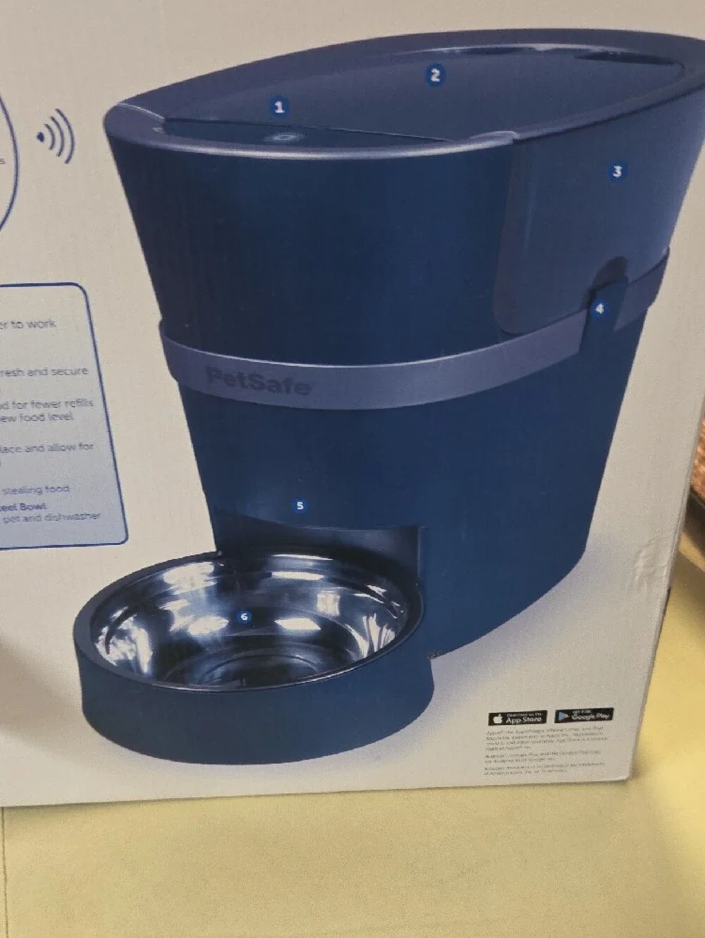 PetSafe Automatic Cat Feeder in Dark Gray and Silver